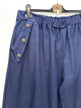 Jean large taille élastique
