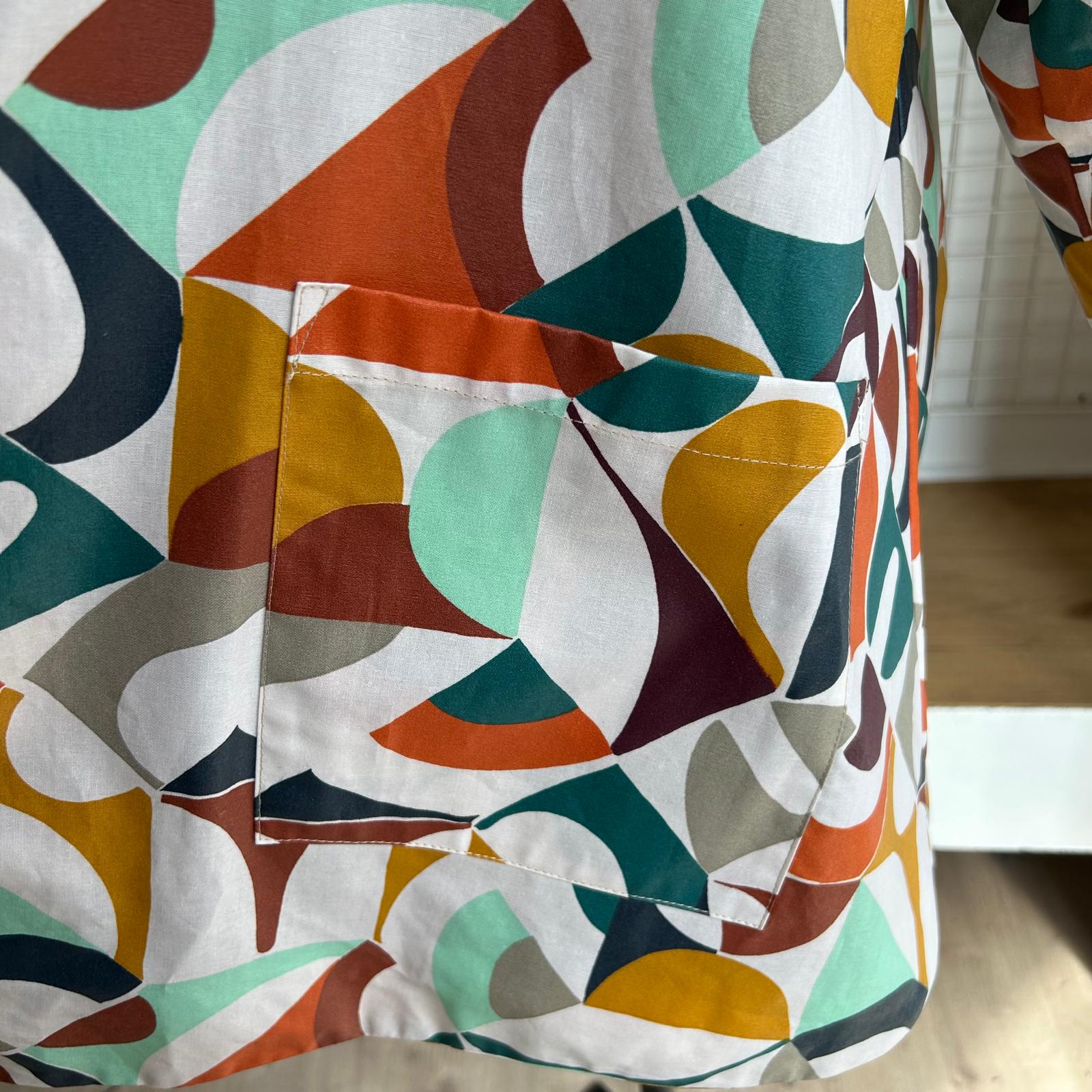 Veste imperméable à capuche - Géométrique