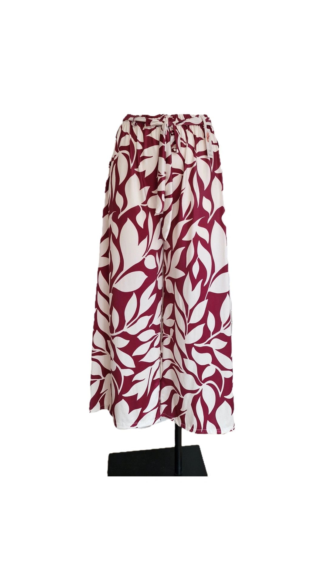 Pantalon fluide imprimé feuilles