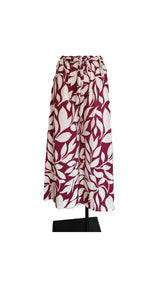 Pantalon fluide imprimé feuilles