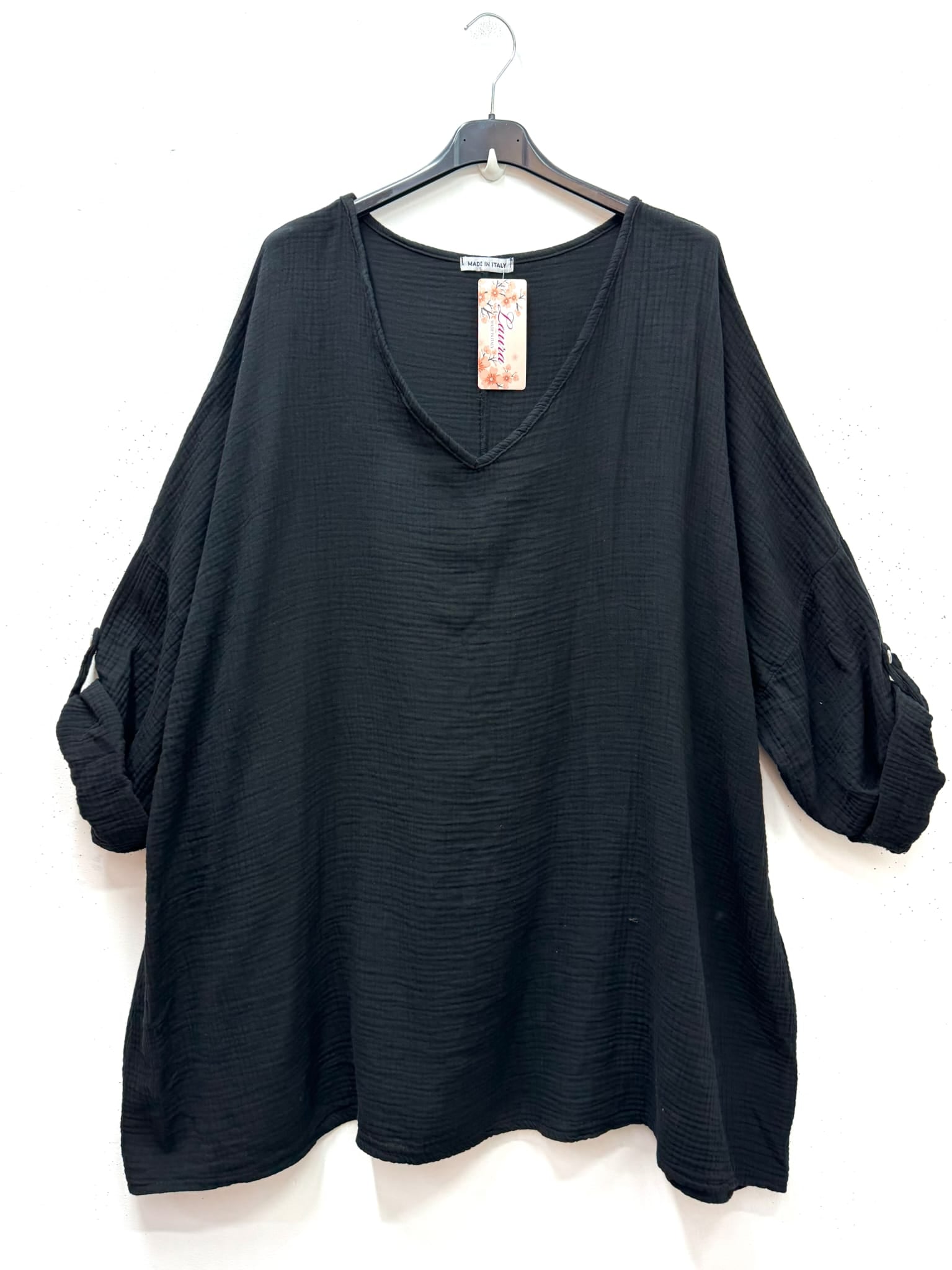 Tunique en gaze de coton manches longues