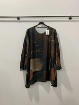 Tunique imprimée oversize - Formes géométriques