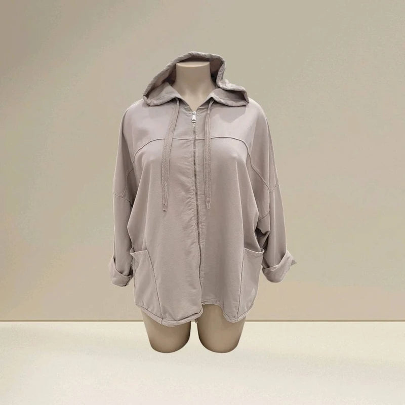 Gilet avec tirette à capuche coloré