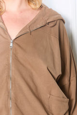 Gilet avec tirette à capuche coloré