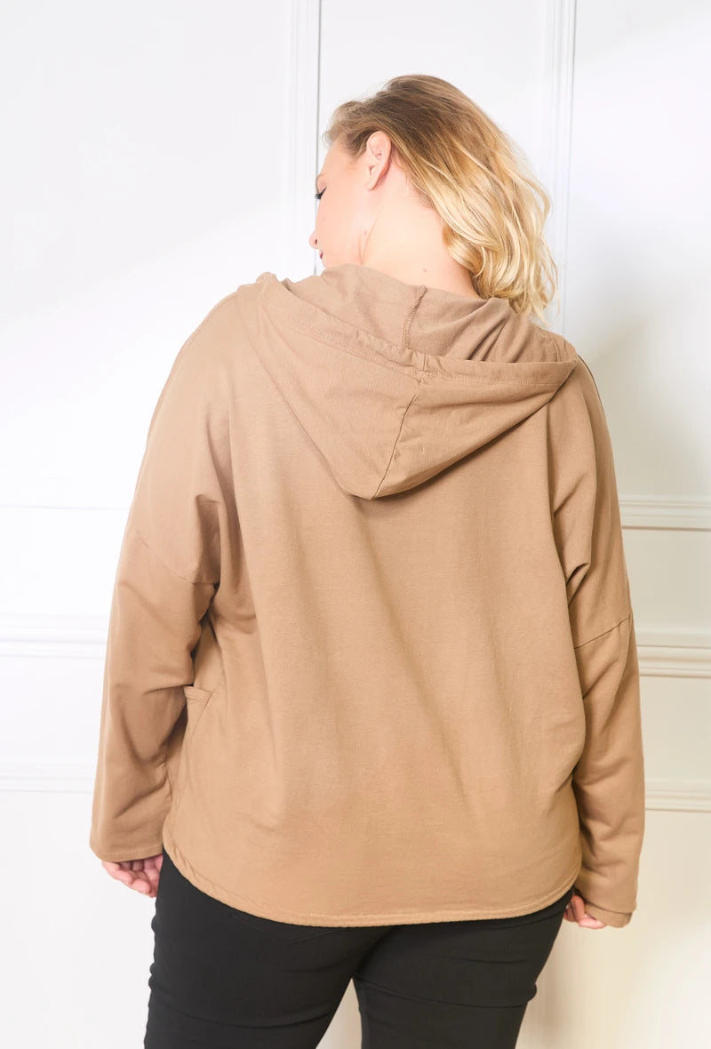 Gilet avec tirette à capuche coloré