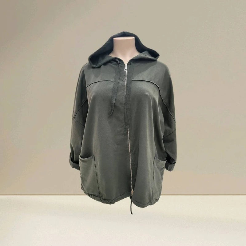 Gilet avec tirette à capuche coloré