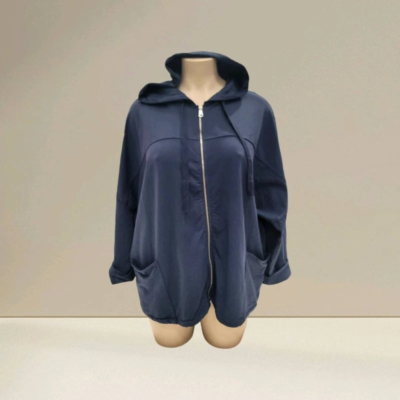 Gilet avec tirette à capuche coloré