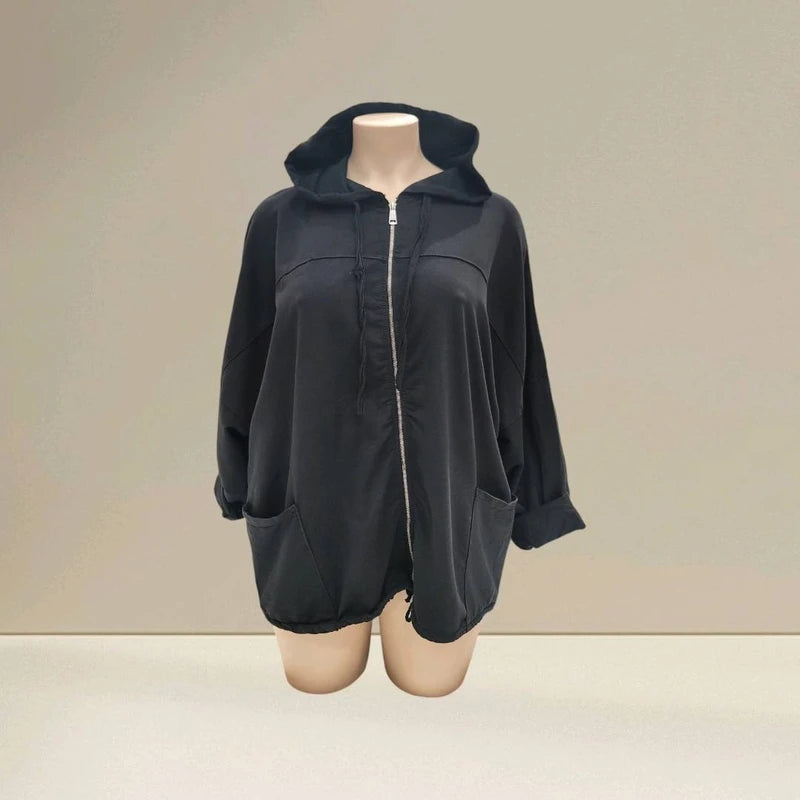 Gilet avec tirette à capuche coloré