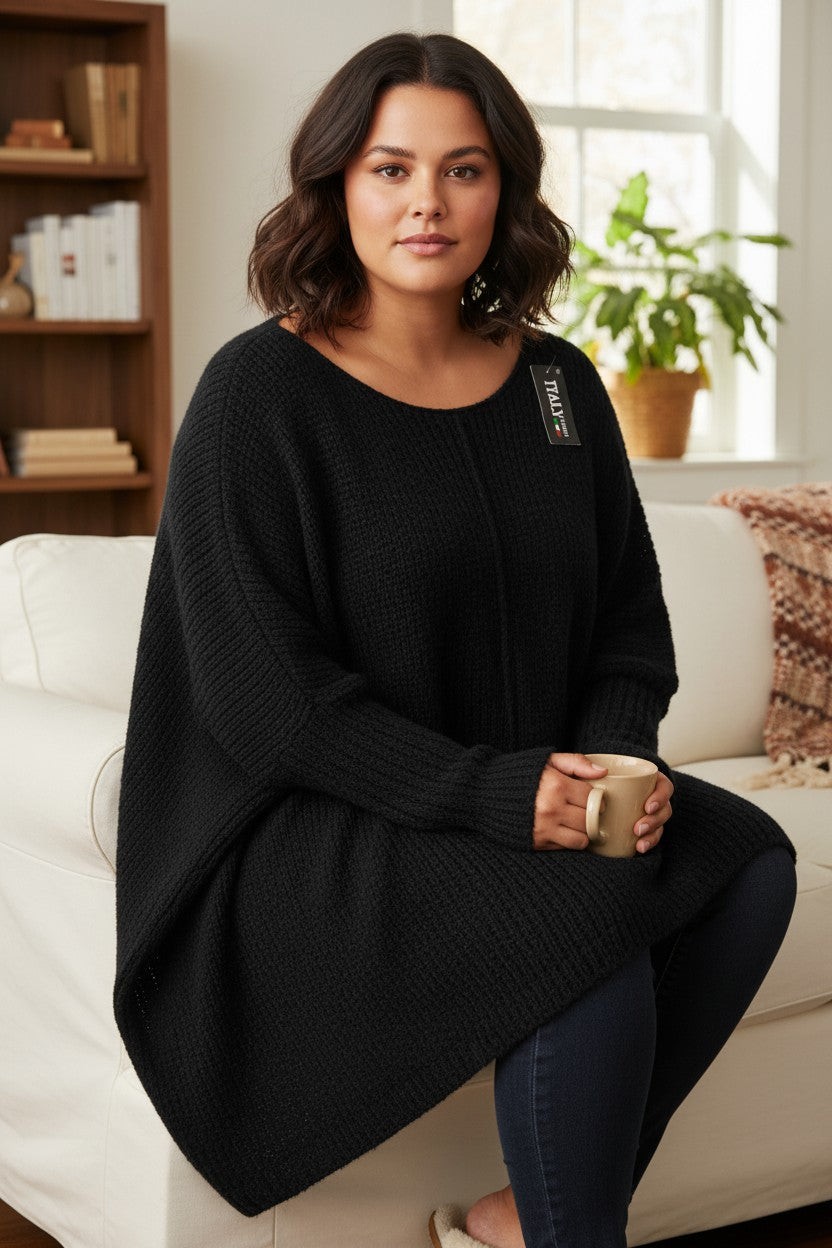 Pull oversize asymétrique