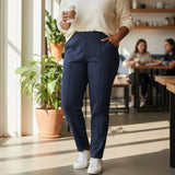 Pantalon suédine - Bleu Marine