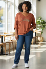 Pull col V "J'adore" (nouvelle version)