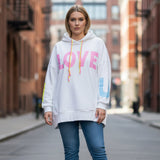 Sweat "I ... LOVE ... U" à capuche