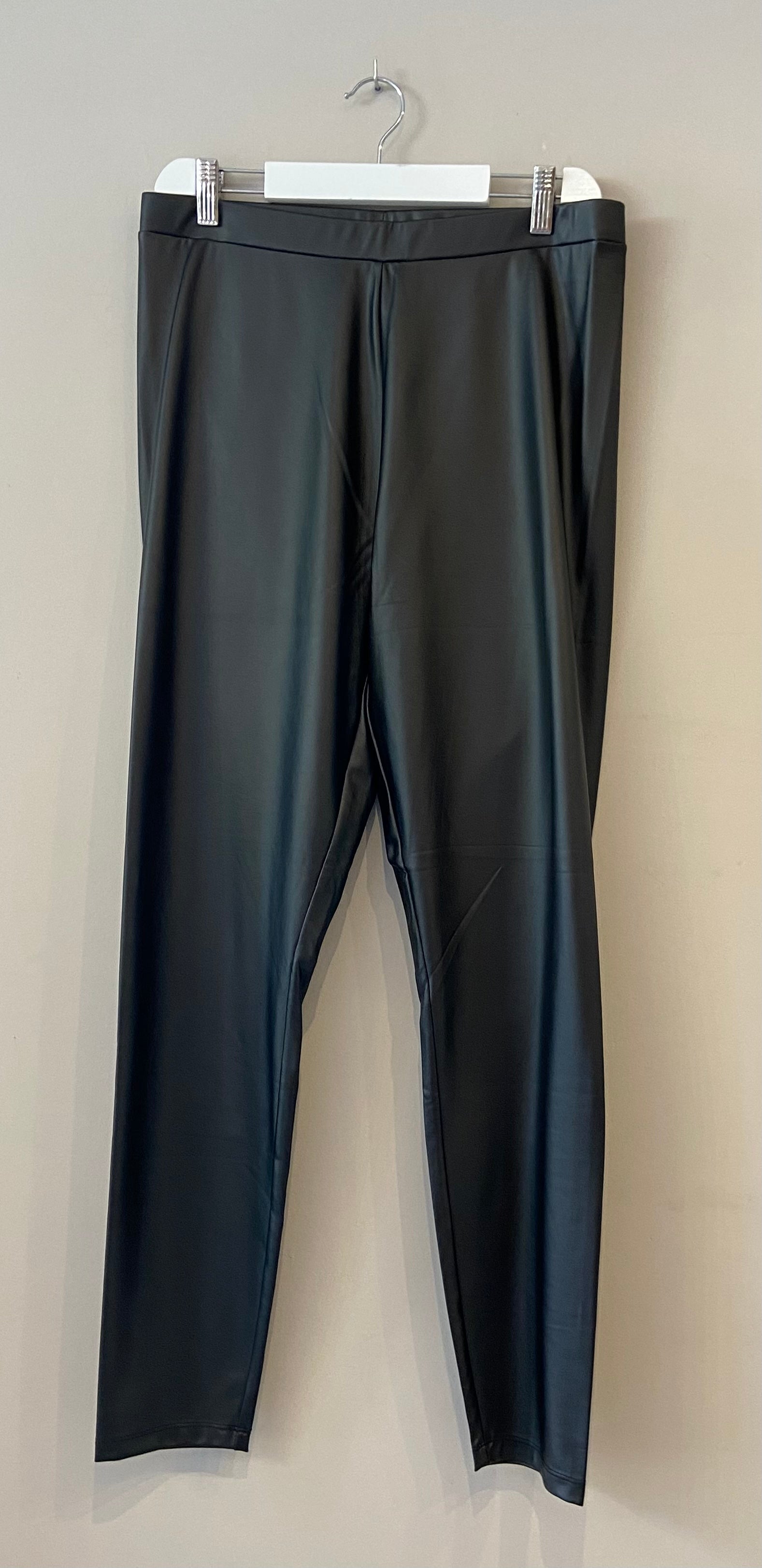 Legging en simili cuir Noir