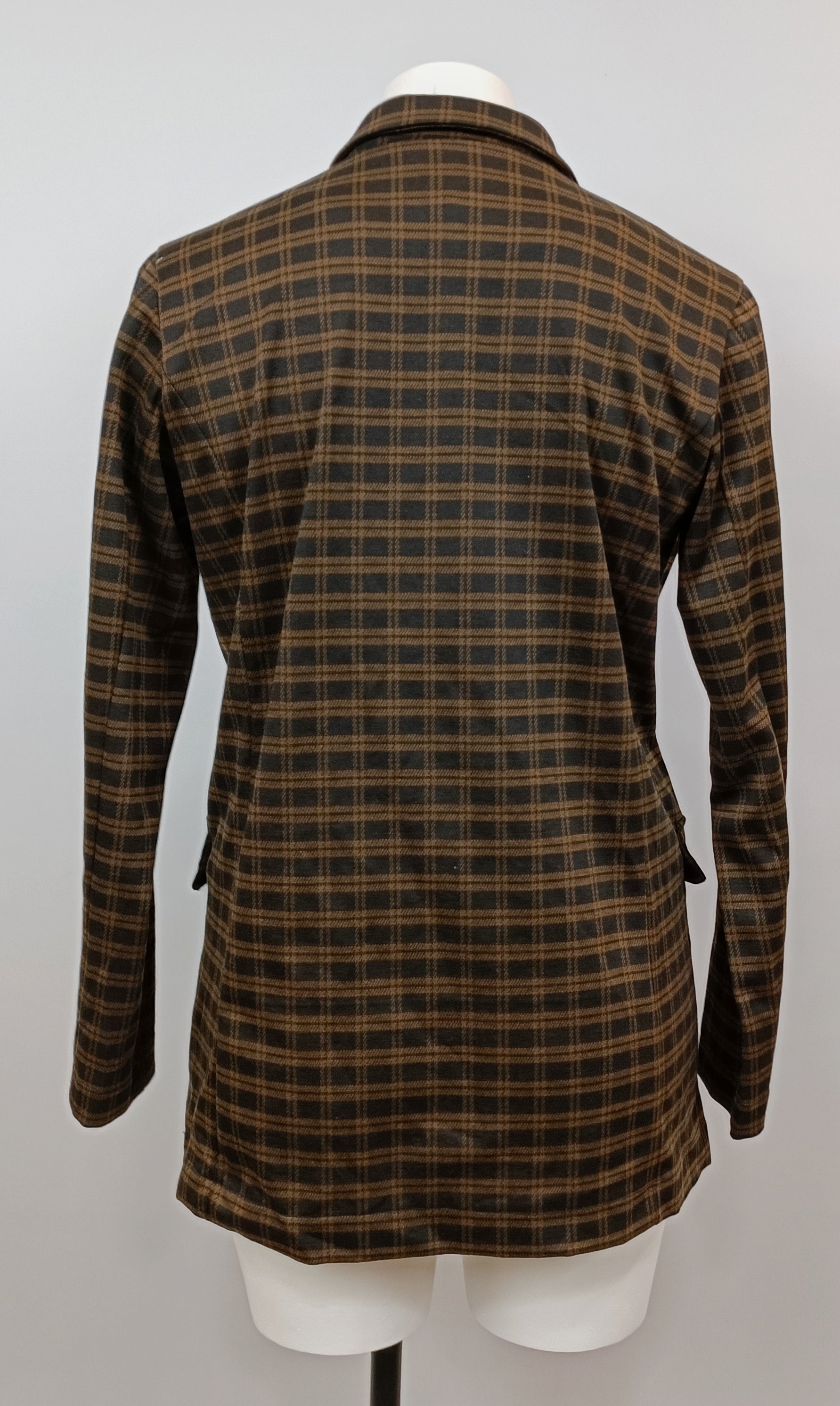 Blazer brun et noir à carreaux
