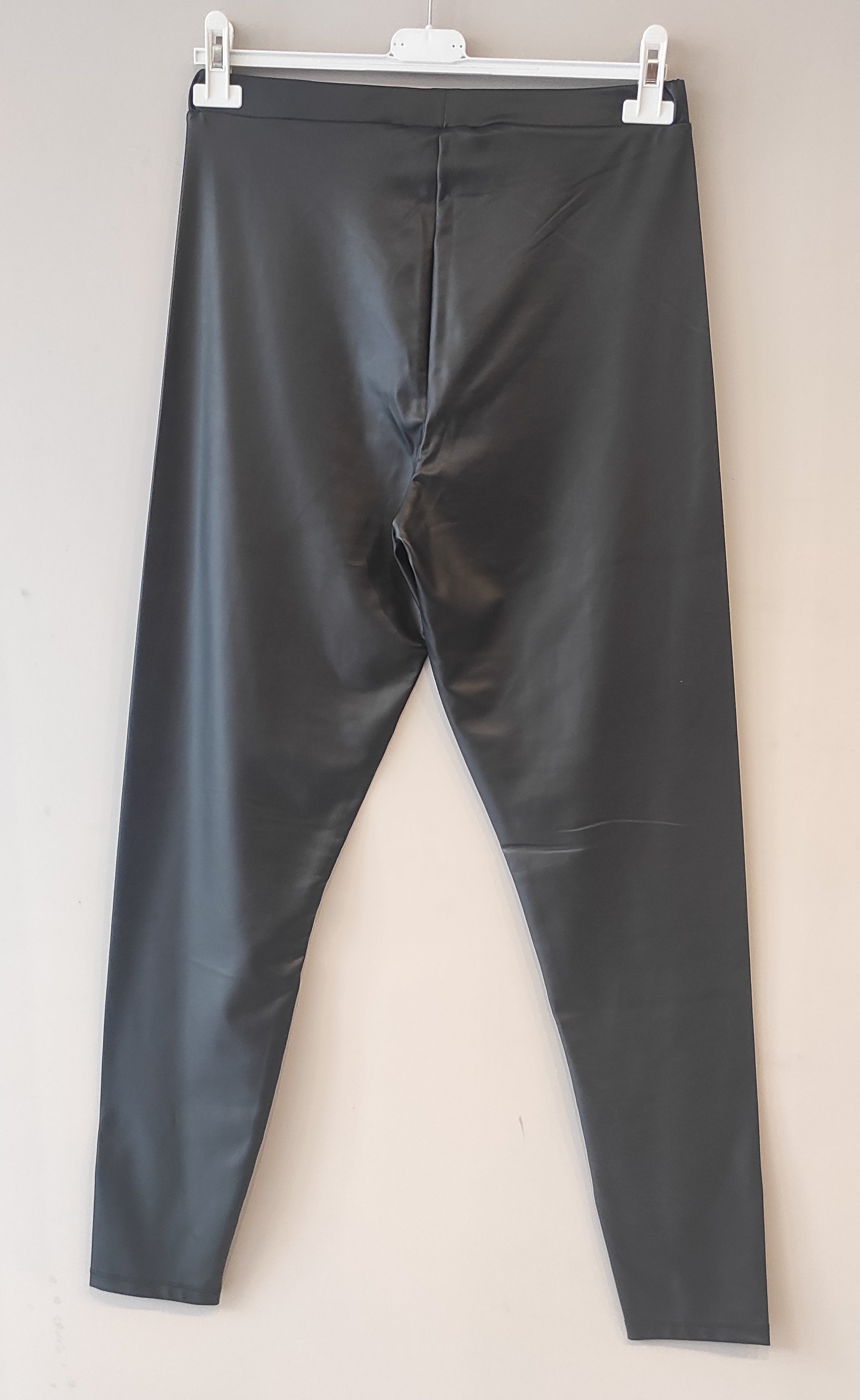 Legging en simili cuir Noir