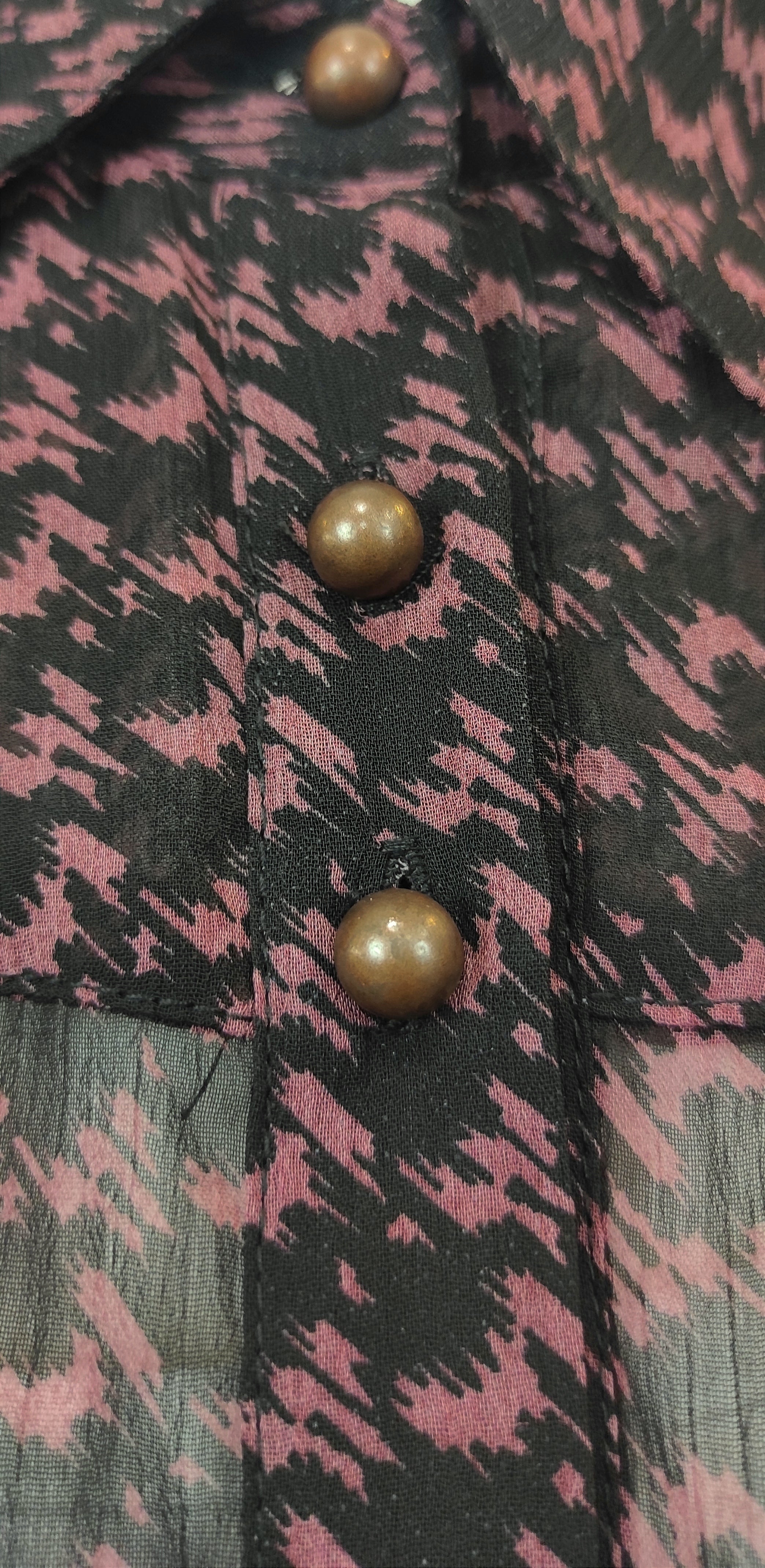 Chemisier Noir et Rose