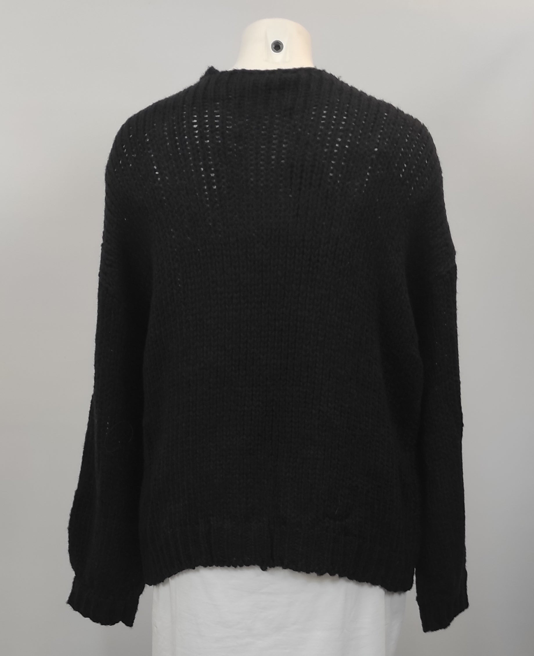 Gilet grandes mailles - Noir