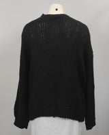 Gilet grandes mailles - Noir
