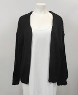 Gilet grandes mailles - Noir