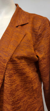 Veste mi-longue Orange-Rouille