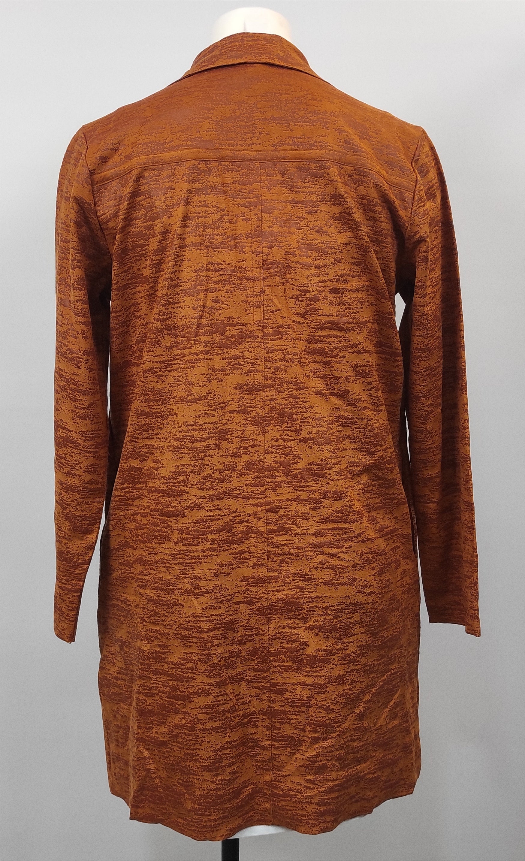 Veste mi-longue Orange-Rouille