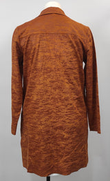 Veste mi-longue Orange-Rouille