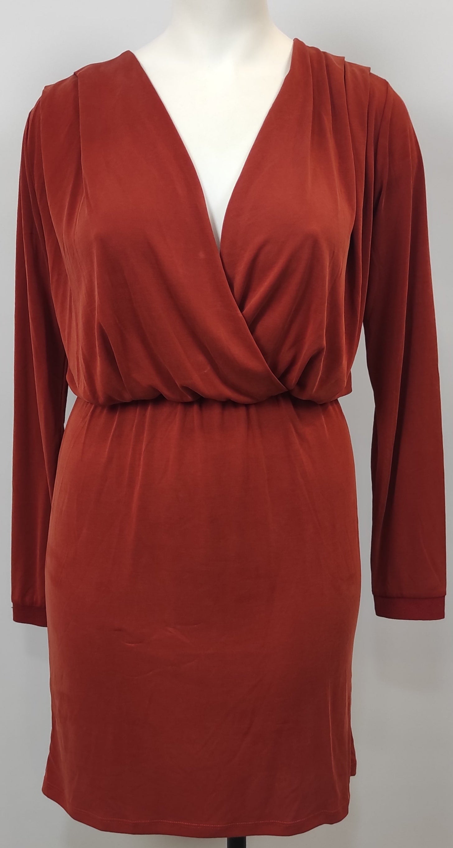 Robe coeur croisé avec élastique taille - Rouille