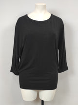 T-shirt col rond noir