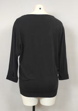 T-shirt col rond noir