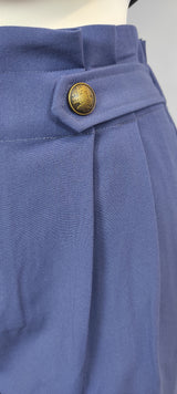 Pantalon classique bleu avec taille élastique et tirette