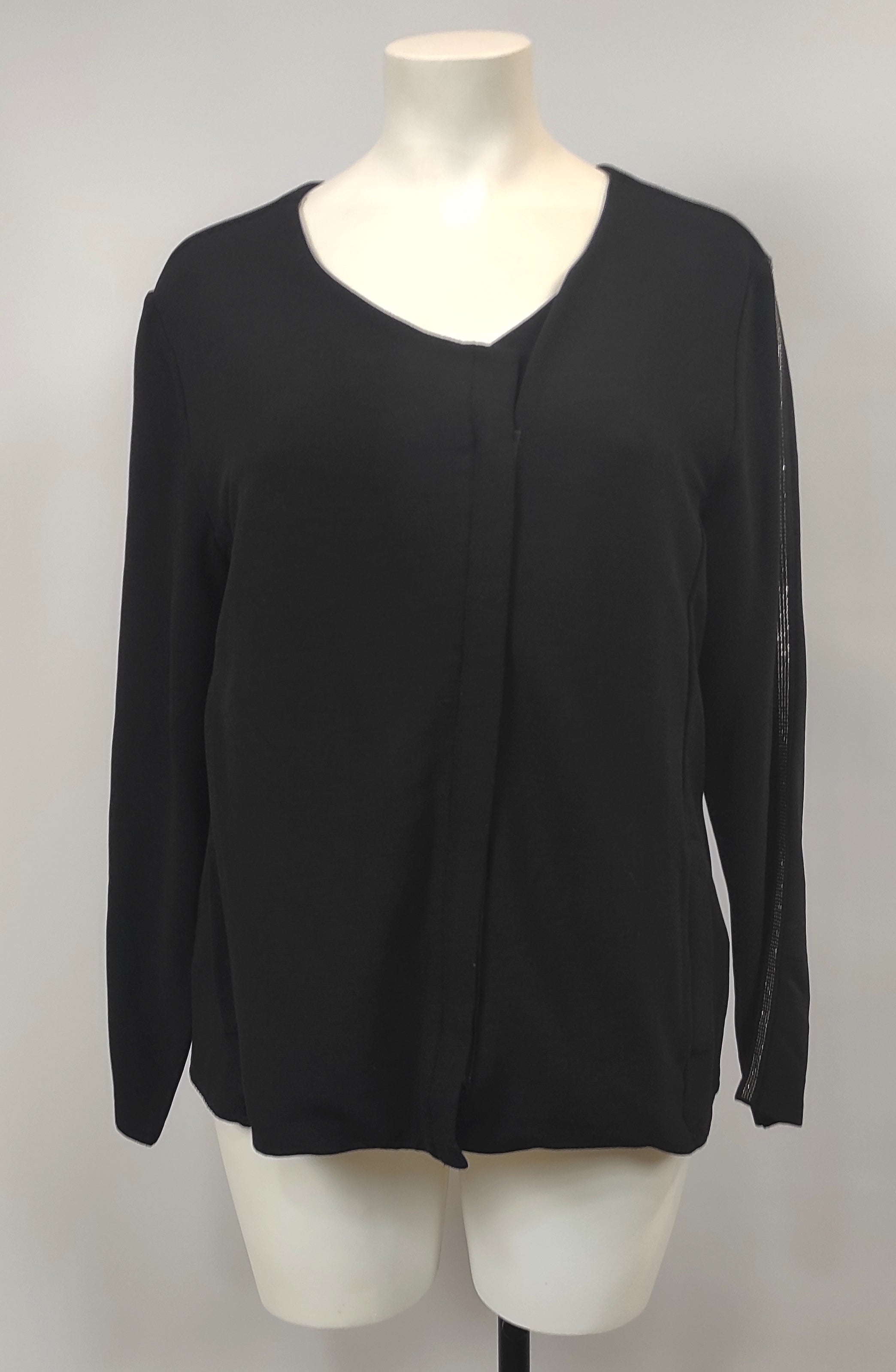 Veste noire avec tirette - brillants bras