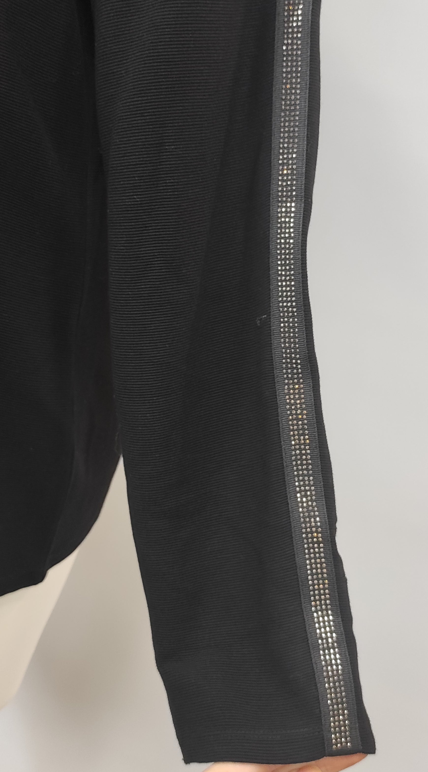 Veste noire avec tirette - brillants bras