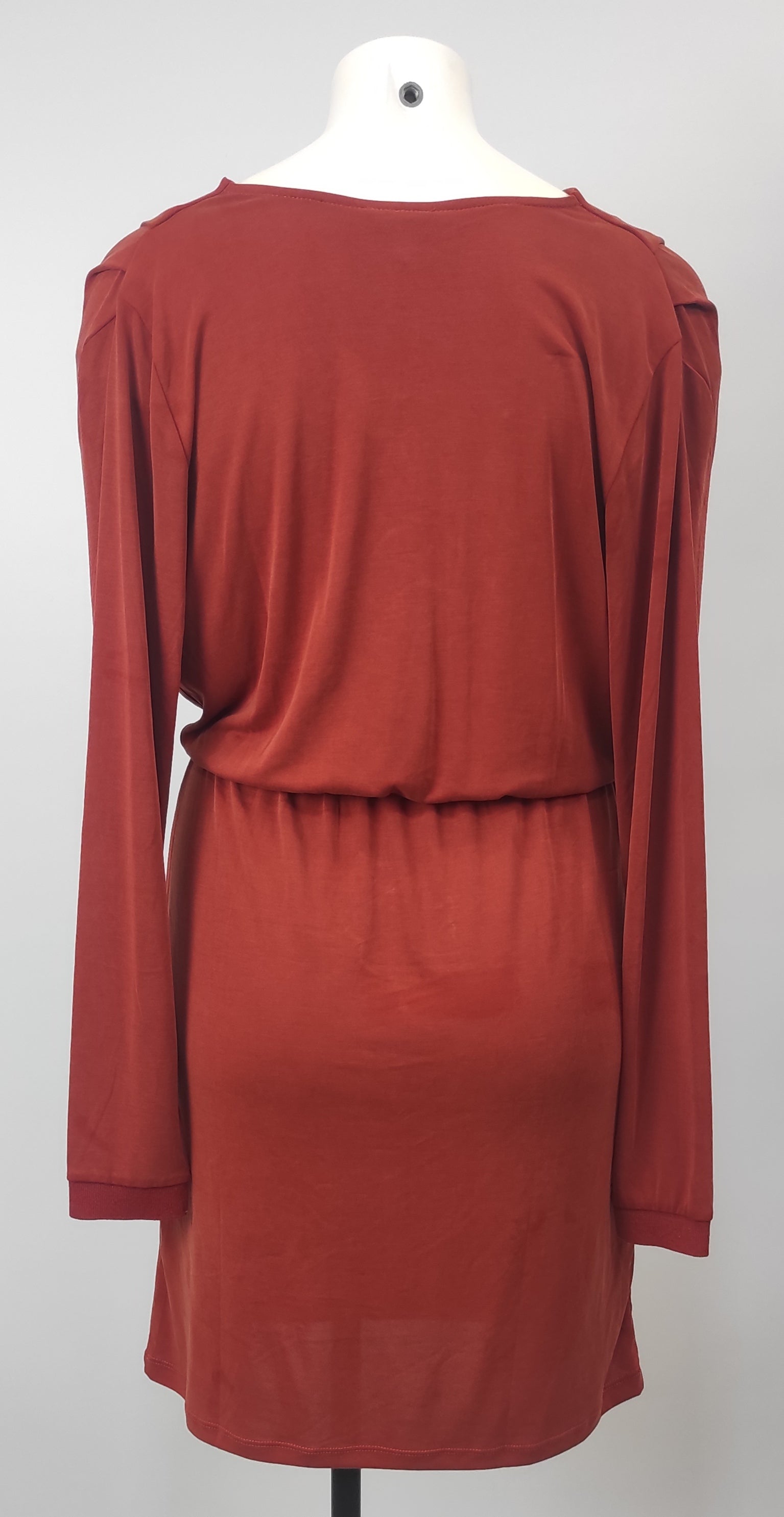 Robe coeur croisé avec élastique taille - Rouille