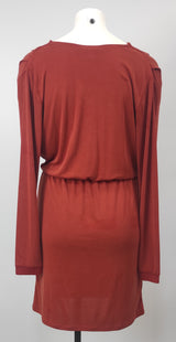 Robe coeur croisé avec élastique taille - Rouille