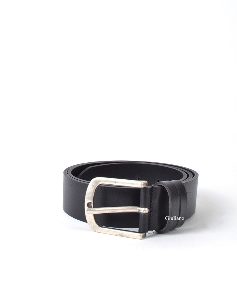 Ceinture en cuir avec coffret - boucle arrondie